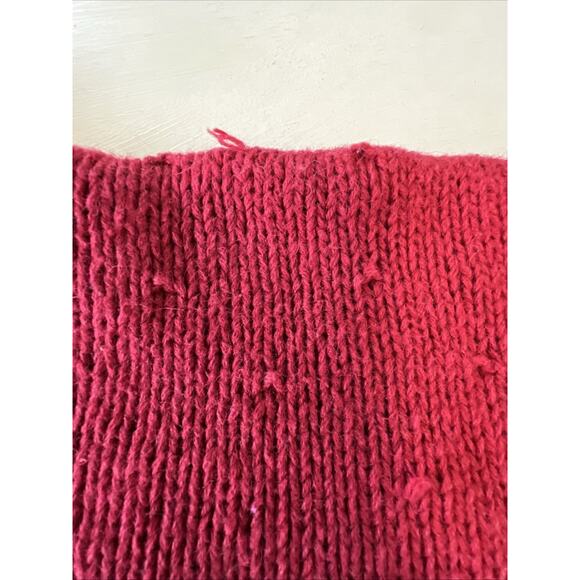 Talbots Women’s Knit Sweater Bear American Flag Size Large Petite Patriotic READ - Picture 11 of 15